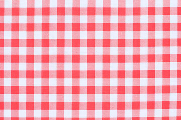 red and white checkered tablecloth