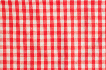 red and white checkered tablecloth texture background