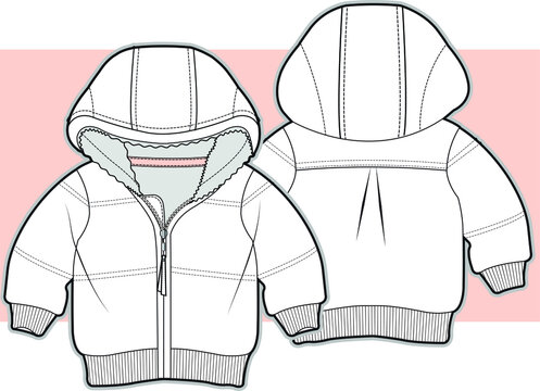 Template hoodie vector illustration flat sketch design outline 5149016  Vector Art at Vecteezy