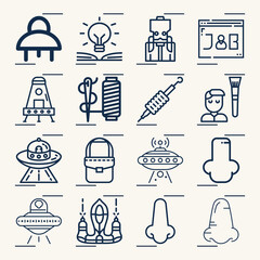 Simple set of skill related lineal icons. © Nana