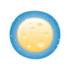 moon galaxy space icon isolated image