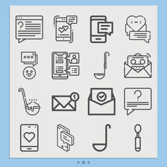 Simple set of boards related lineal icons.