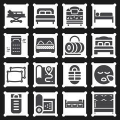 16 pack of pillow  filled web icons set