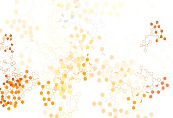 Light Yellow vector background with forms of artificial intelligence.