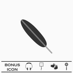 Feather icon flat.