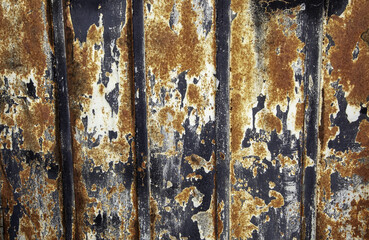 Rust texture on metal wall