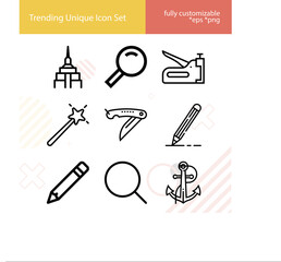 Simple set of suggest related lineal icons.