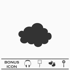 Cloud icon flat.
