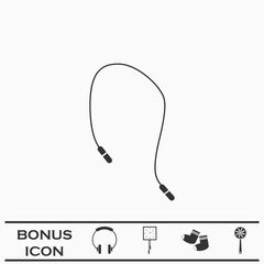 Skipping rope - Jumping icon flat.