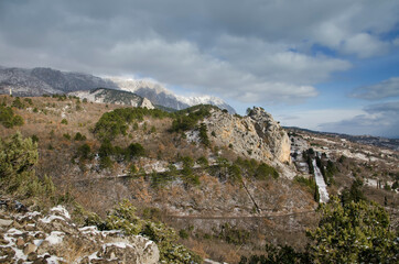 View of the Crimean mountains near Simeiz