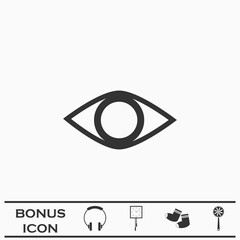 Eye icon flat.