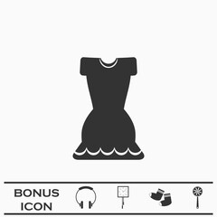 Dress icon flat.