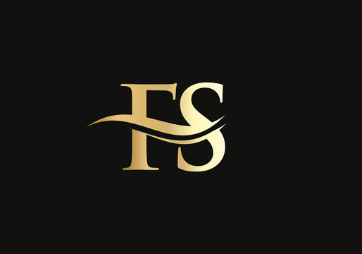 Swoosh Letter FS Logo Design for business and company identity 