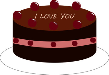 バレンタインのチョコレートケーキ