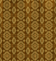 American Indians tribal pattern. Navajo ethnic style. Effect of wooden texture. 