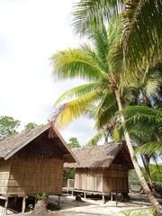Fototapeta na wymiar hut on the beach