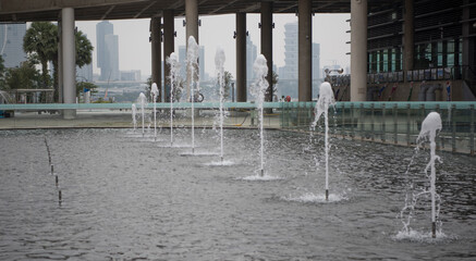  View of the fountain in Marina Barrage