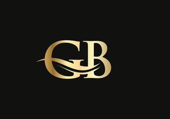 Premium GB letter logo design. GB Logo for luxury branding. Elegant and stylish design for your company.  - obrazy, fototapety, plakaty
