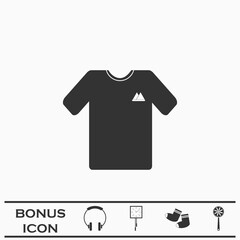 T-shirt icon flat.