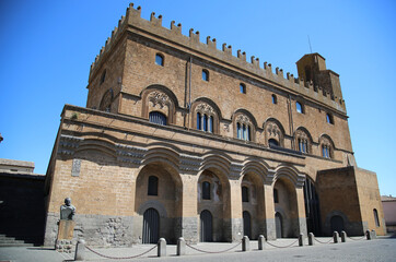 Fototapeta na wymiar Palazzo dei Congressi in the city of Orvieto, Italy