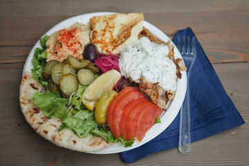 chicken and salad