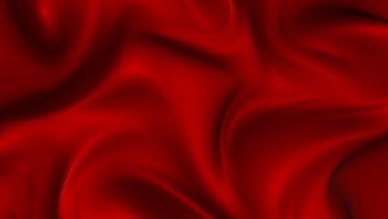 Background of red fabric. Beautiful smooth folds of fabric. Background for advertising. 3d rendering.