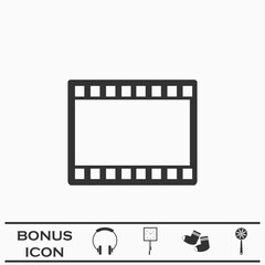 Film or Media icon flat
