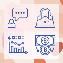 Simple set of reputation related lineal icons