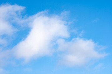 Fototapeta na wymiar Blue sky with white clouds on it