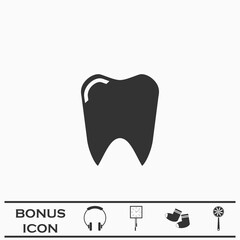 Teeth icon flat