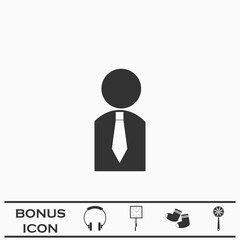 Businessman icon flat