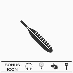 Thermometer icon flat