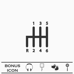 Transmission icon flat