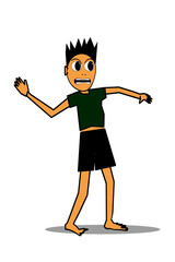 illustration of angry child