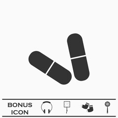 Capsule icon flat