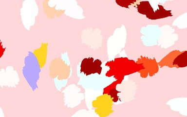 Light Multicolor vector template with chaotic shapes.