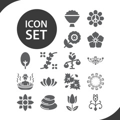 Simple set of ovary related filled icons.