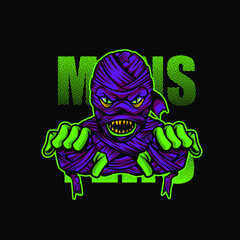 monster vector illustation full color