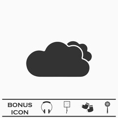 Clouds icon flat