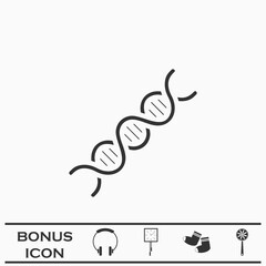 Obraz premium DNA icon flat