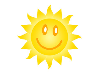 Symbolic image of the sun on a white background