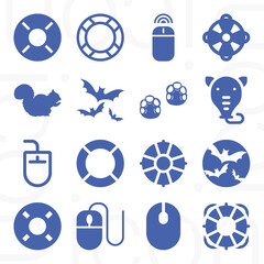 16 pack of specialized  filled web icons set