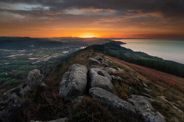 Fototapeta premium Jaizkibel mountain next to the basque coast, Basque Country. 