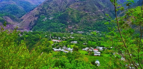 Beautiful town in the mountains