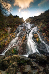 Fototapeta na wymiar Aitzondo waterfall at the Aiako Harriak Natural Park, in the Basque Country.