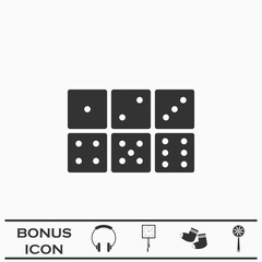 Dice icon flat