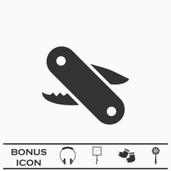 Multitool icon flat
