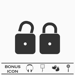Locks icon flat