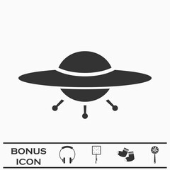 Obraz premium UFO icon flat