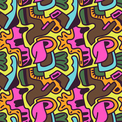 Seamless background with abstract creative pattern